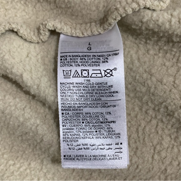 Old Navy Mens Essential Full Zip Hoodie Stones Throw Size Large Preowned - Picture 9 of 12